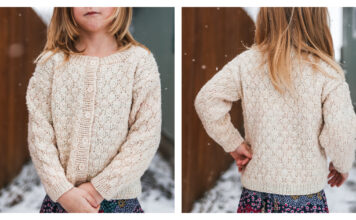 Youth Damask Cardigan Free Knitting Pattern