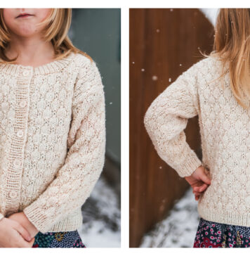 Youth Damask Cardigan Free Knitting Pattern