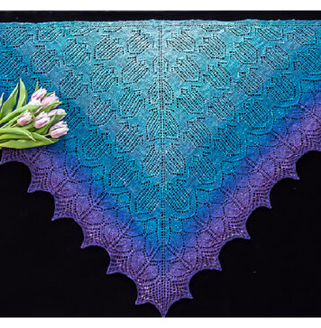 A Blessing of Bellflowers Shawl Free Knitting Pattern