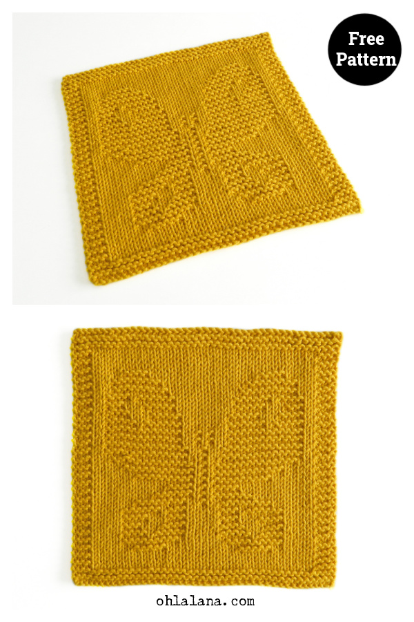 Butterfly Dishcloth Free Knitting Pattern