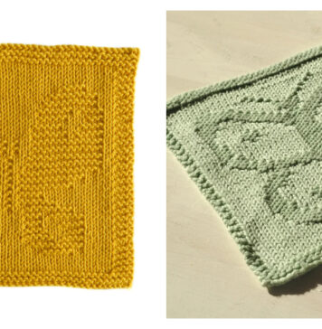 Butterfly Dishcloth Knitting Patterns