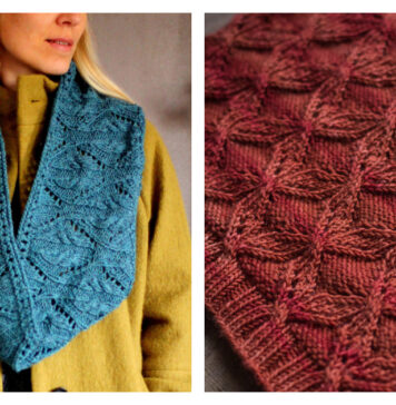 Cable and Lace Cowl Free Knitting Patterns