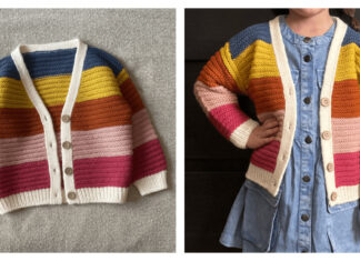 Iris Children’s Cardigan Free Knitting Pattern