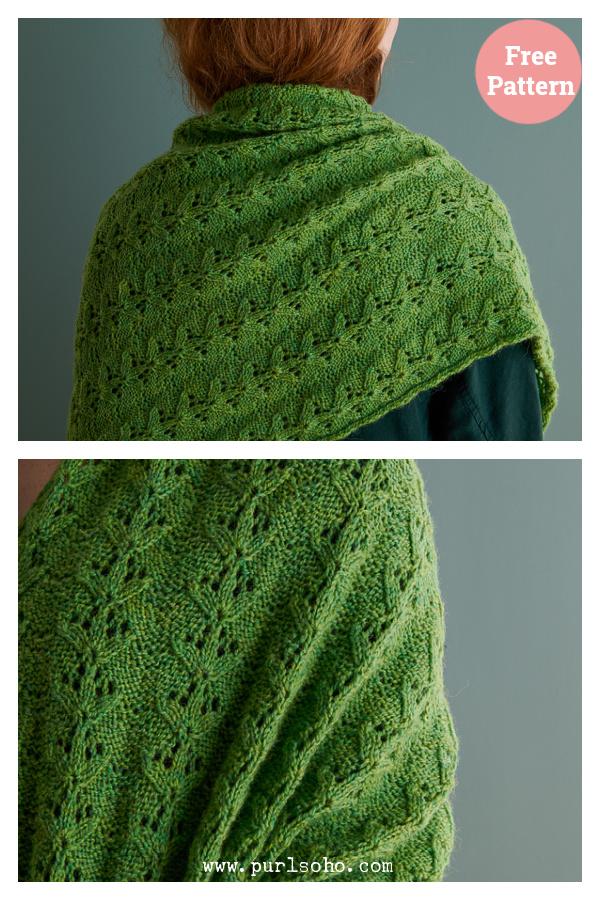 Laurel Wrap Free Knitting Pattern