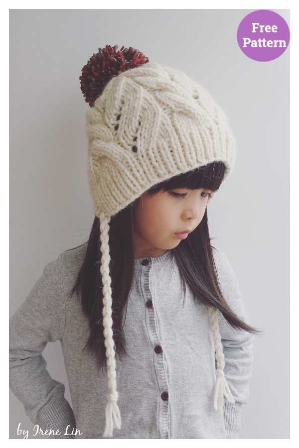 Maple Earflap Hat Free Knitting Pattern 