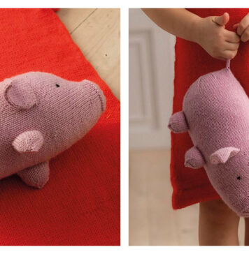 Pig Stuffie Free Knitting Pattern