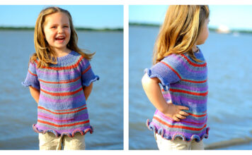 Ruffled Summer Top Free Knitting Pattern