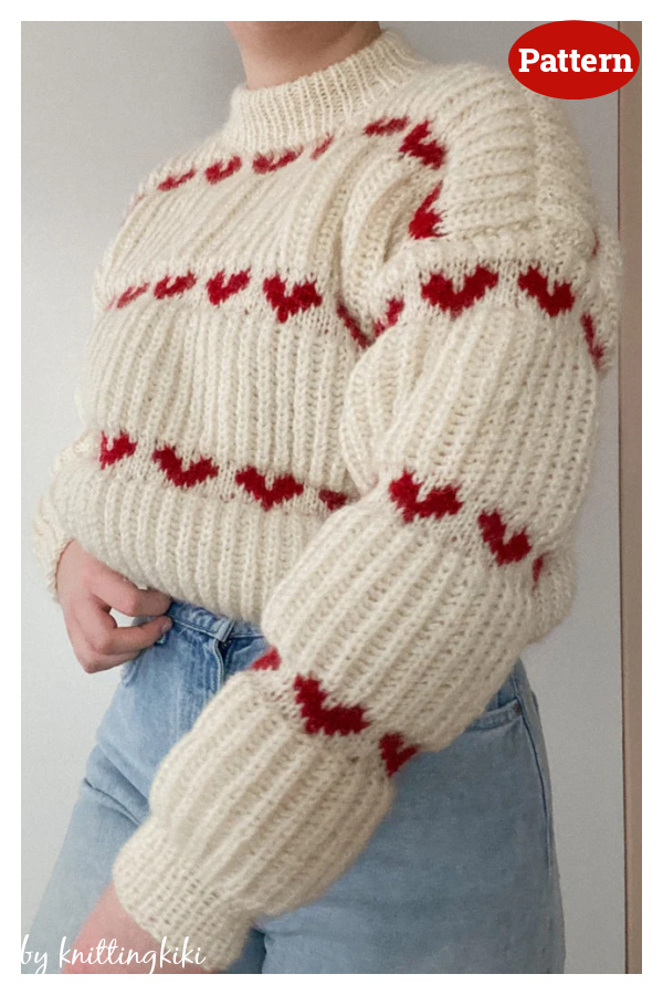 Vintage Heart Sweater Knitting Pattern