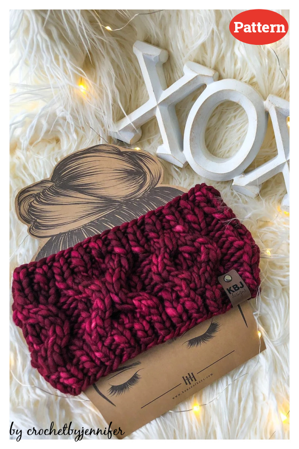 XOXO Headband Knitting Pattern