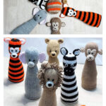 Animal Skittle Set Toy Knitting Pattern
