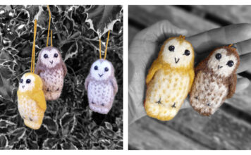 Barn Owl Decoration Free Knitting Pattern