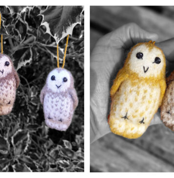 Barn Owl Decoration Free Knitting Pattern