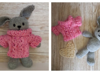 Bunny in Sweater Free Knitting Pattern