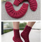 Caterpillar No-Heel Socks Free Knitting Pattern