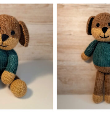 Dennis Dog Soft Toy Free Knitting Pattern