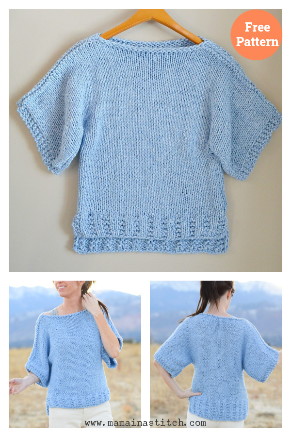 Easy Boxy T Shirt Free Knitting Pattern