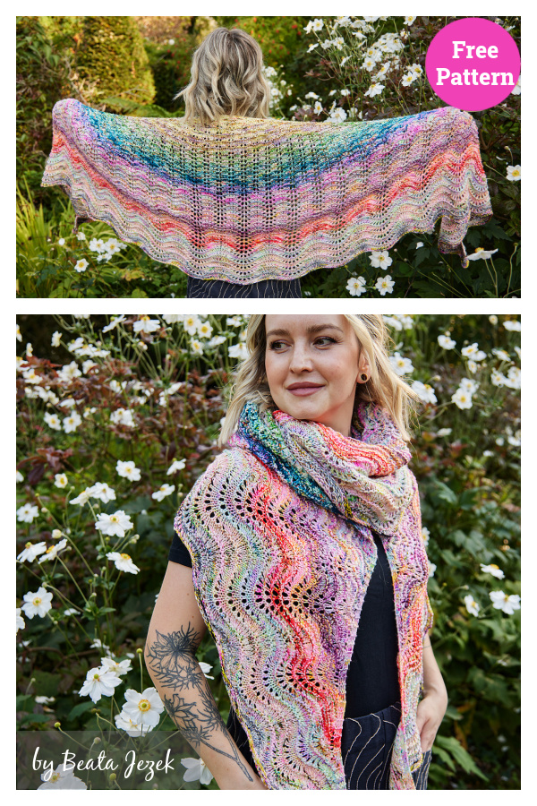 Fa-La-La Fade Shawl Free Knitting Pattern