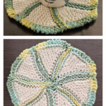Fruit Slice Coaster Free Knitting Pattern