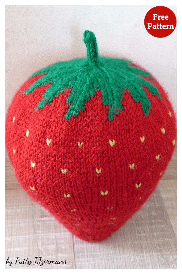 Giant Strawberry Free Knitting Pattern