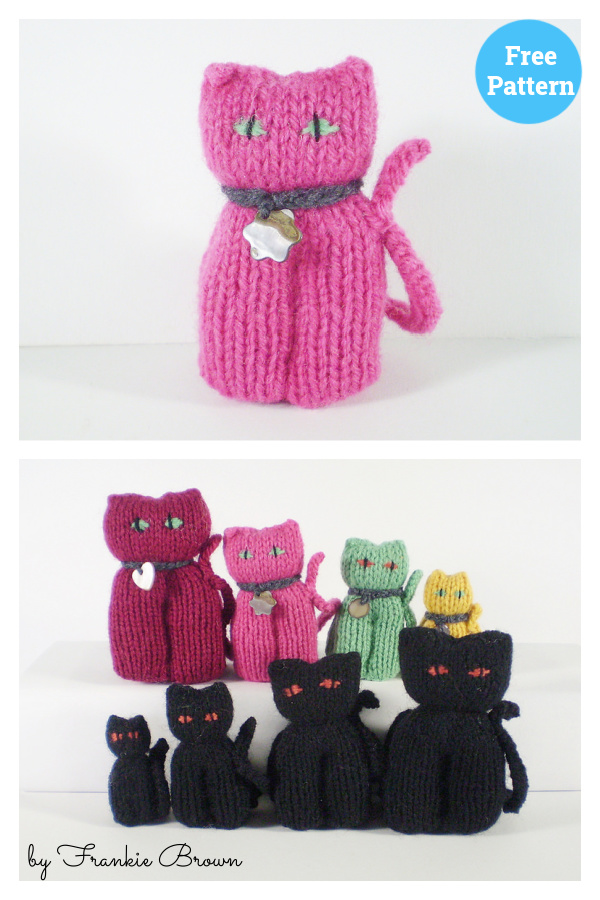 Lucky Cats Free Knitting Pattern 