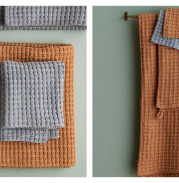 Hot Springs Towel Set Free Knitting Pattern