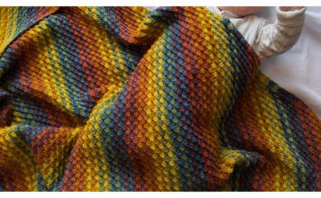 Stars over the Rainbow Blanket Free Knitting Pattern