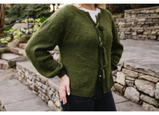 Triple Cord Cardi Free Knitting Pattern