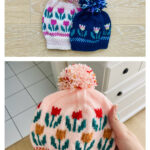 Tulips Hat Free Knitting Pattern