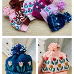 Tulips Hat Knitting Pattern