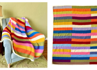 Color Cascade Blanket Free Knitting Pattern