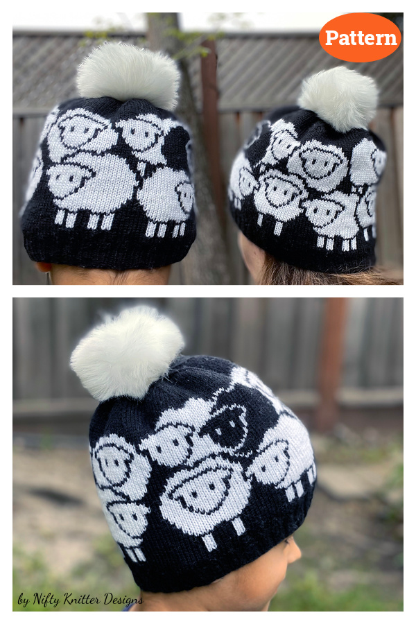 Counting Sheep Hat Knitting Pattern