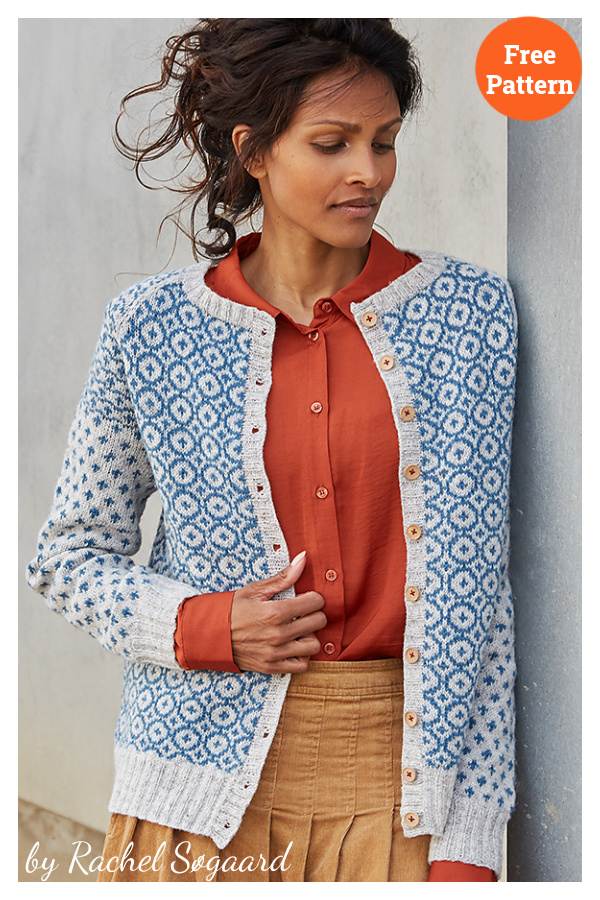 Delft Cardigan Free Knitting Pattern