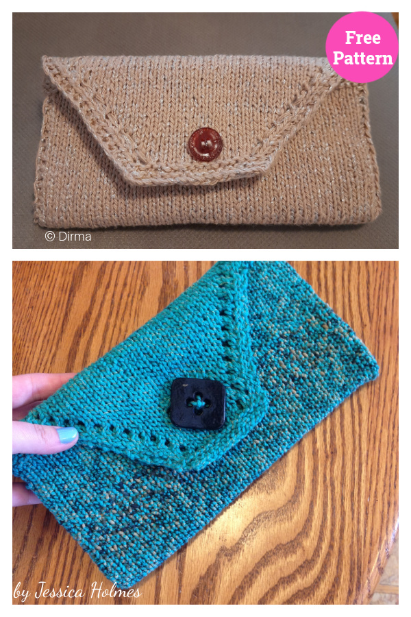 Envelope Clutch Free Knitting Pattern