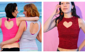 Heart Cut Out Top Knitting Patterns