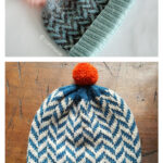 Herringbone Hat Free Knitting Pattern