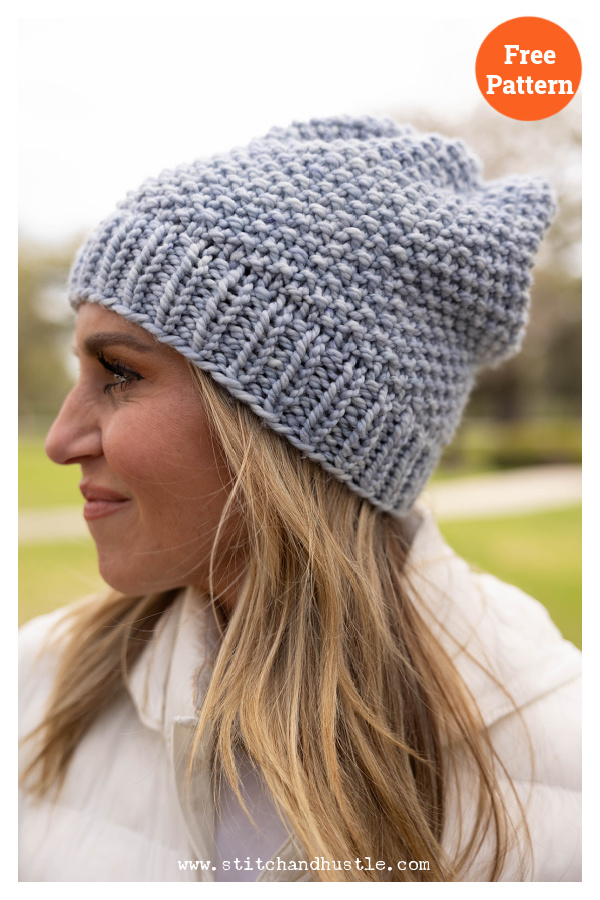 New Park City Slouchy Beanie Free Knitting Pattern