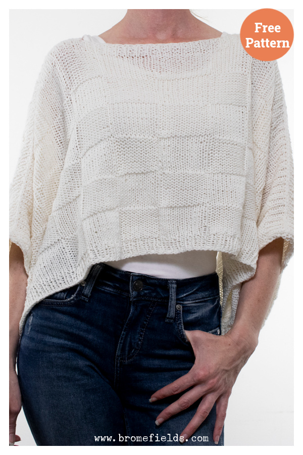 Quilted Poncho Free Knitting Pattern 