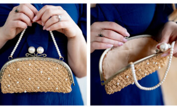 Saltwater Pearls Raffia Purse Free Knitting Pattern