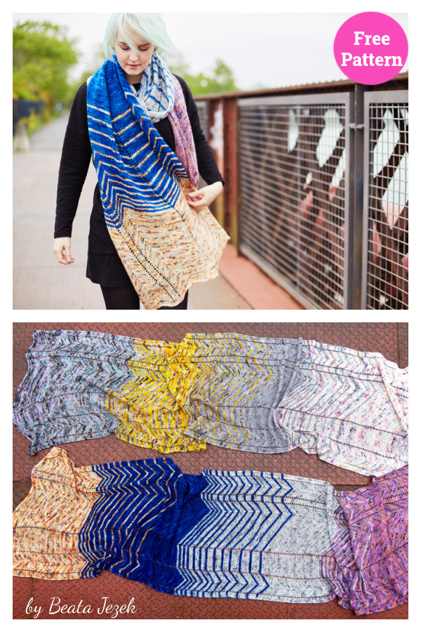 Shockwaves Scarf Free Knitting Pattern