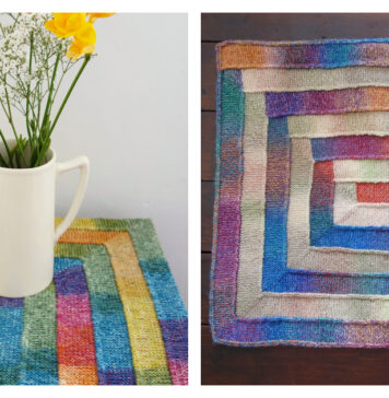 Ten Stitch Rectangle Free Knitting Pattern
