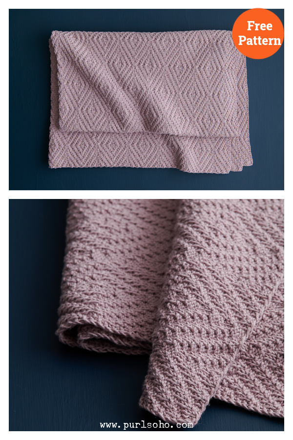 Tin Ceiling Blanket Free Knitting Pattern