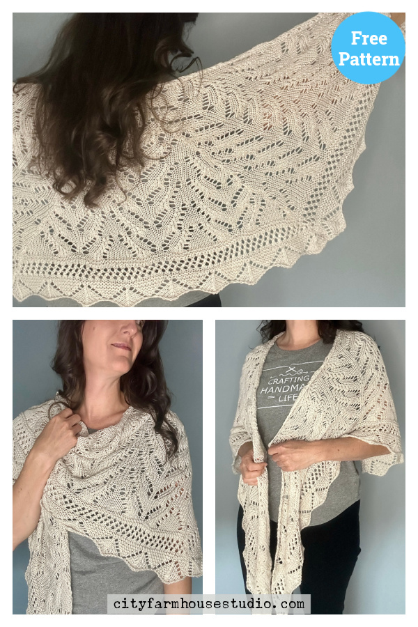 Wingspan Shawl Free Knitting Pattern