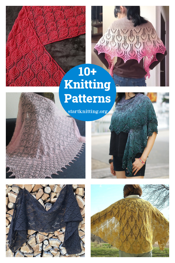 10+ Leaf Lace Shawl Knitting Patterns