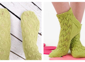 10+ Leaf Socks Knitting Patterns