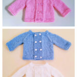Double Breasted Baby Cardigan Free Knitting Pattern