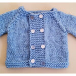 Double Breasted Baby Cardigan Free Knitting Pattern