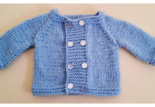 Double Breasted Baby Cardigan Free Knitting Pattern