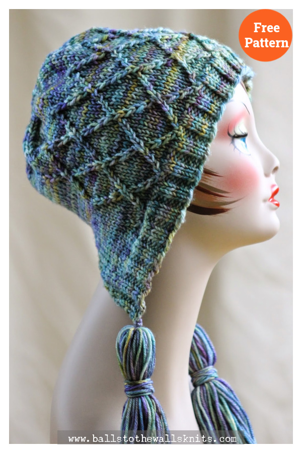 Iris Bloom Bonnet Free Knitting Pattern 