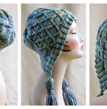 Iris Bloom Bonnet Free Knitting Pattern