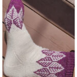 Lilac Leaf Socks Free Knitting Pattern